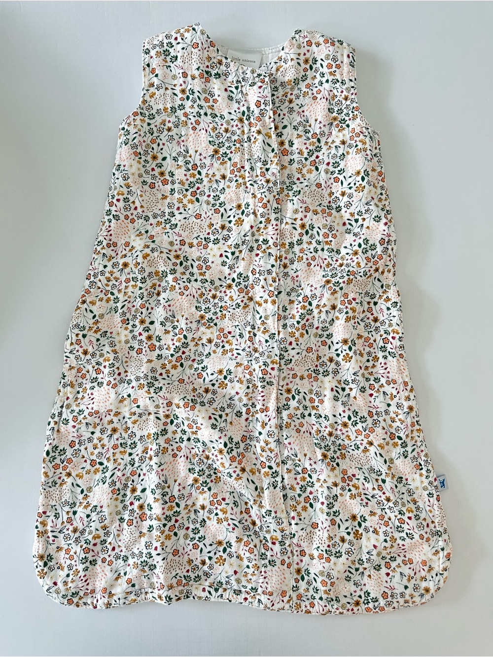 Little Unicorn Baby 100% Cotton Muslin Floral Sleep Sack 0-6 Months
